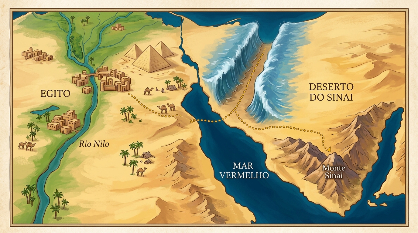 Do Egito ao deserto do Sinai