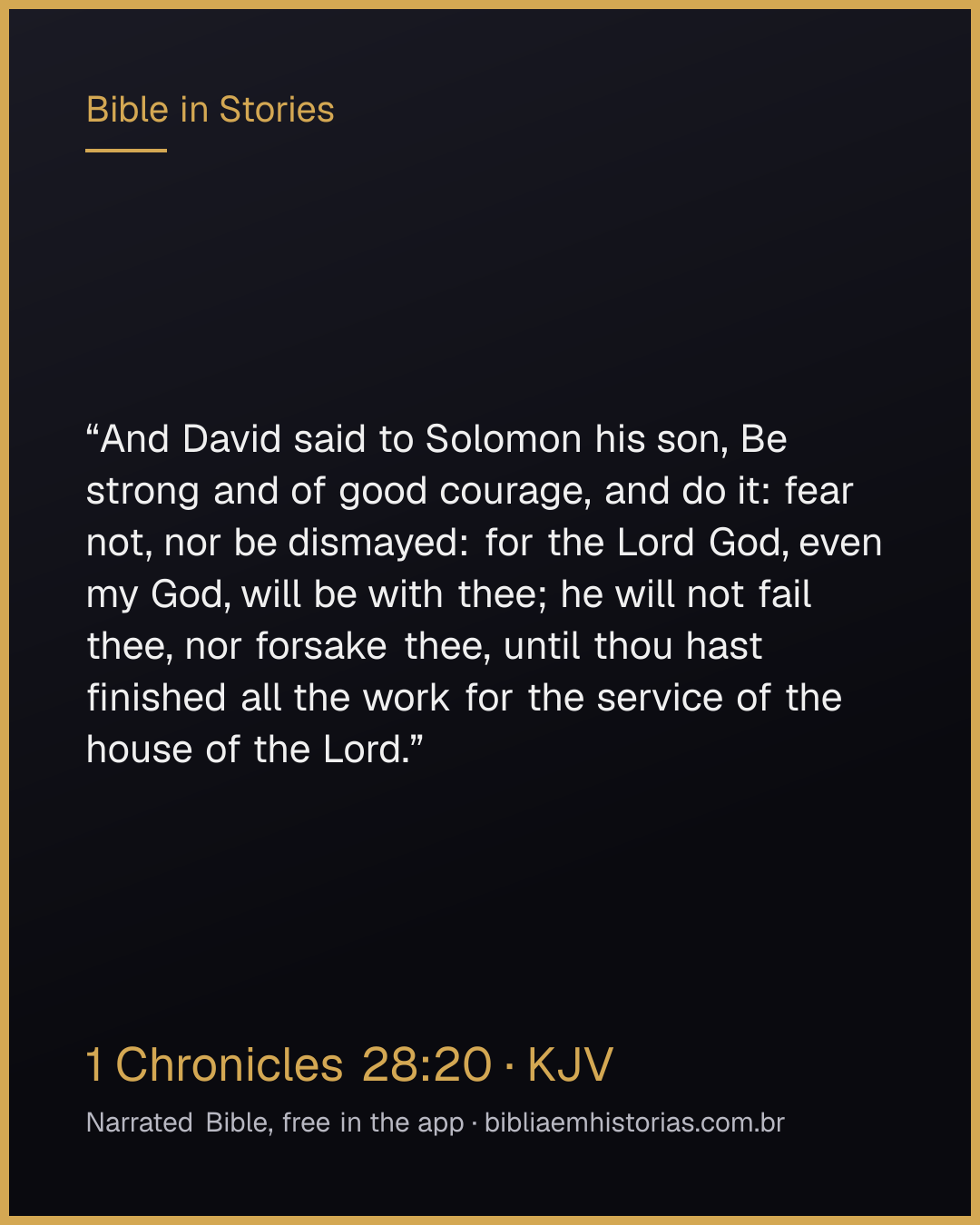 Verse image for 1 Chronicles 28:20 to share