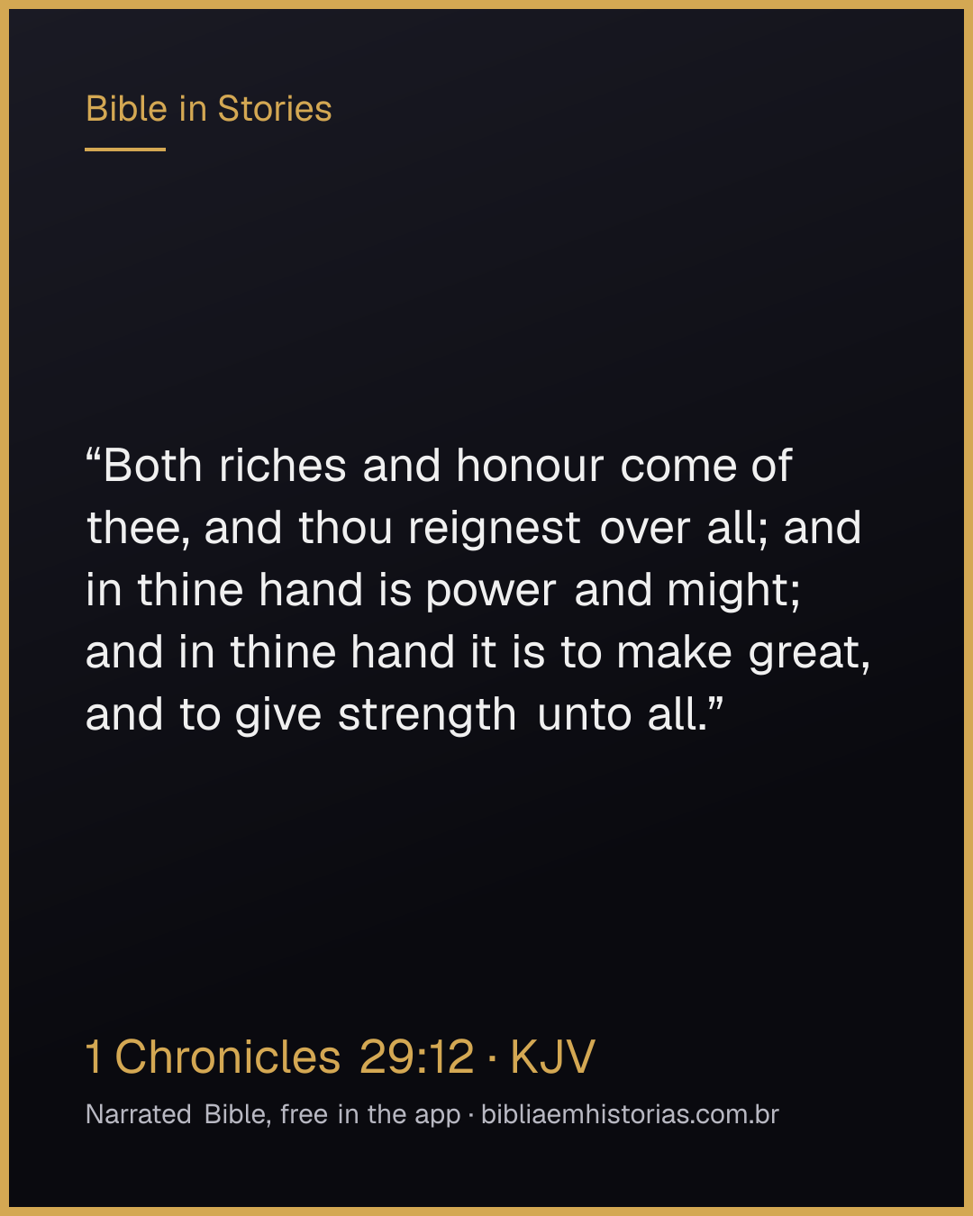 Verse image for 1 Chronicles 29:12 to share