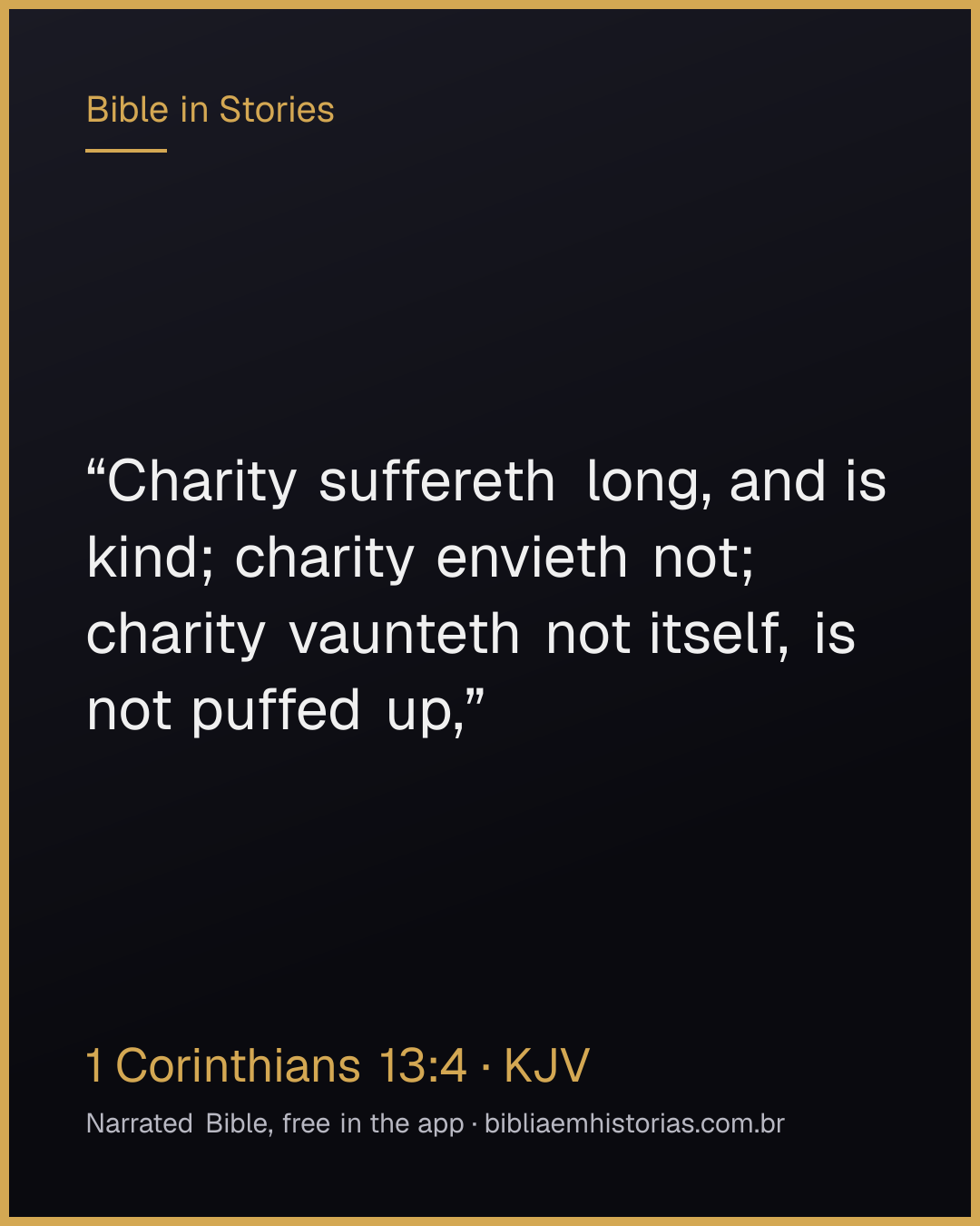 Verse image for 1 Corinthians 13:4 to share