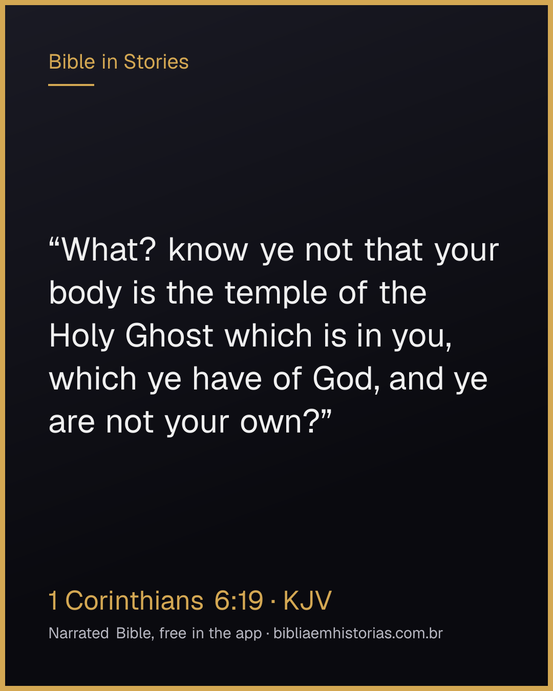 Verse image for 1 Corinthians 6:19 to share