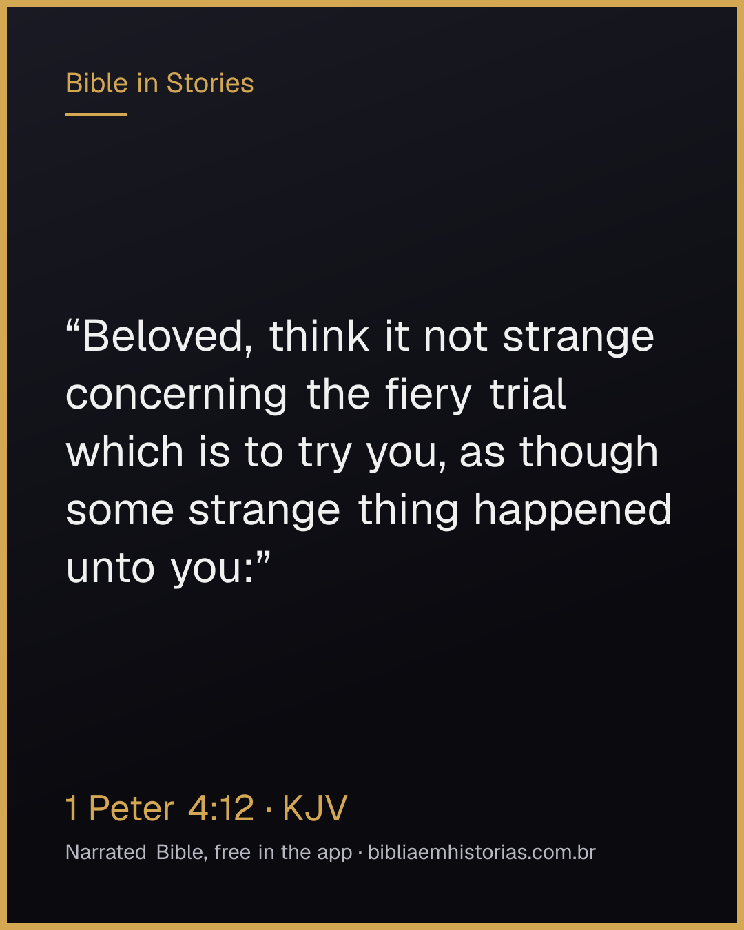 Verse image for 1 Peter 4:12 to share