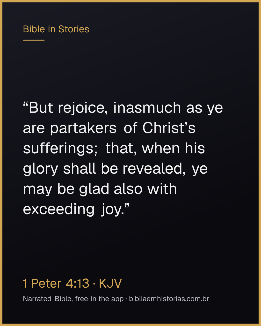 Verse image for 1 Peter 4:13 to share