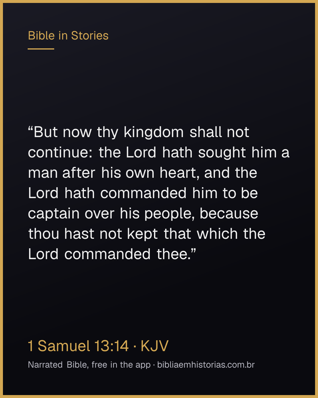 Verse image for 1 Samuel 13:14 to share