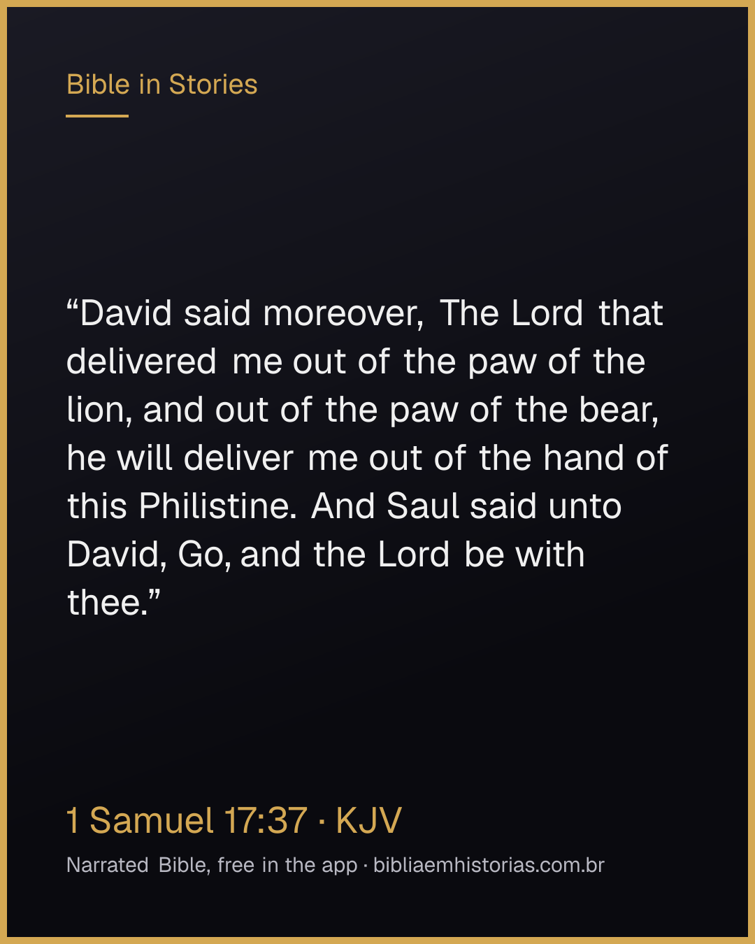 Verse image for 1 Samuel 17:37 to share