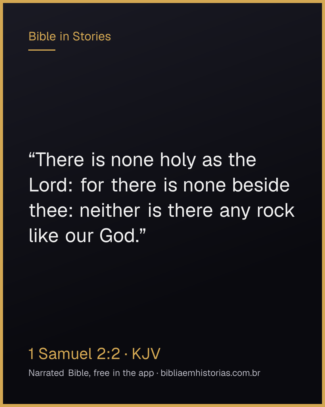 Verse image for 1 Samuel 2:2 to share