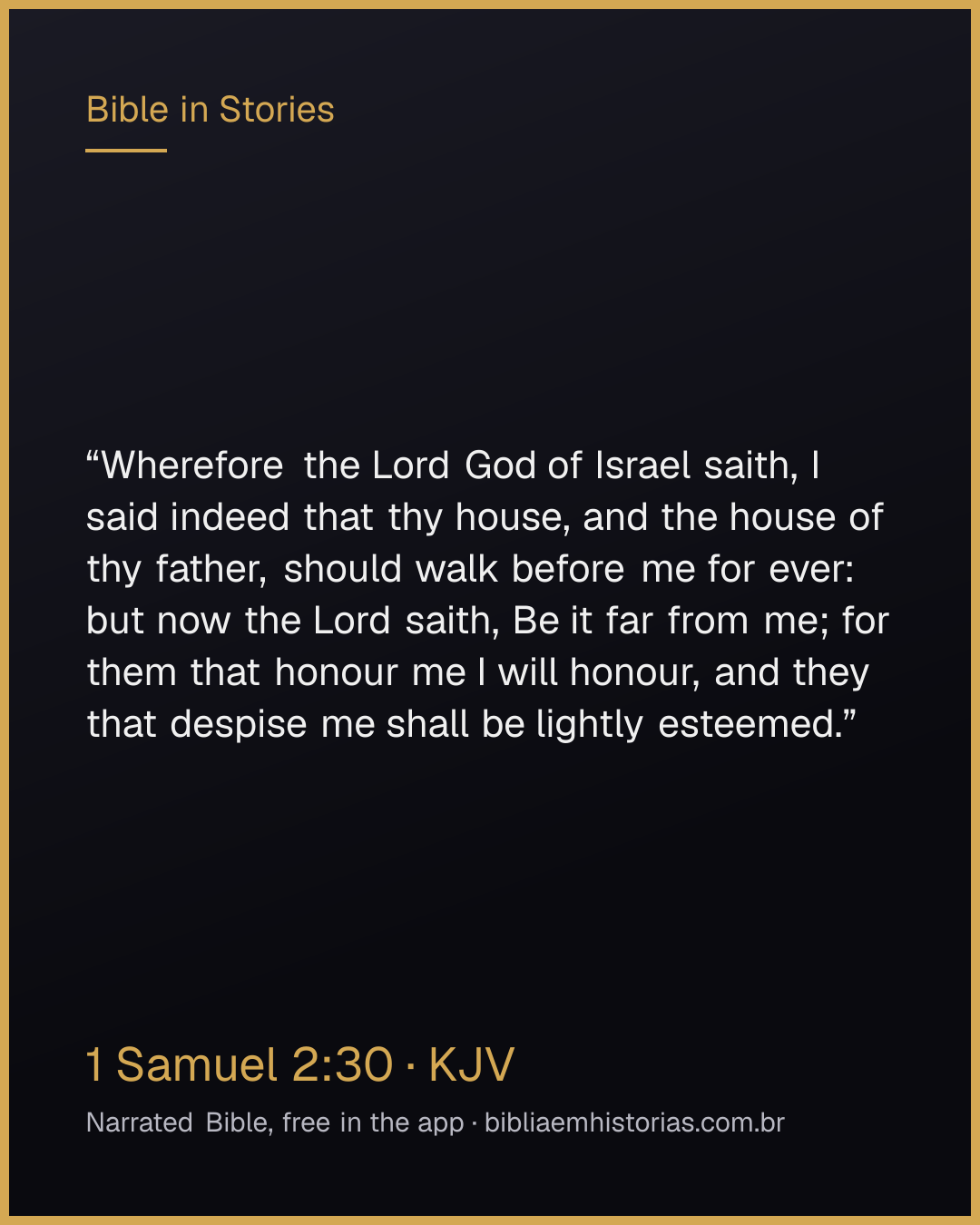 Verse image for 1 Samuel 2:30 to share