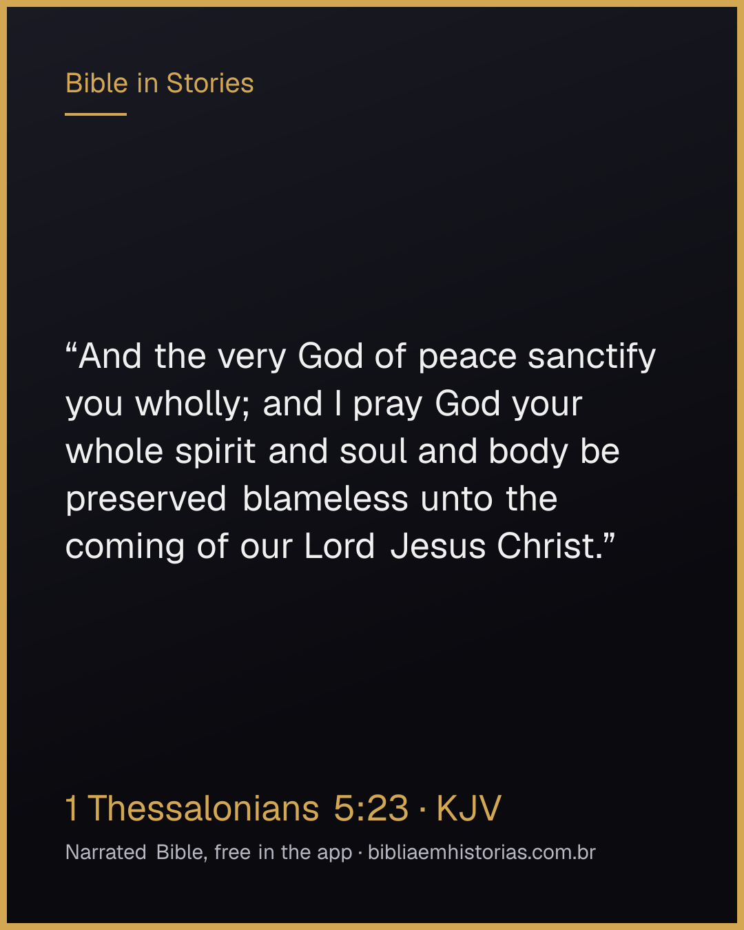 Verse image for 1 Thessalonians 5:23 to share