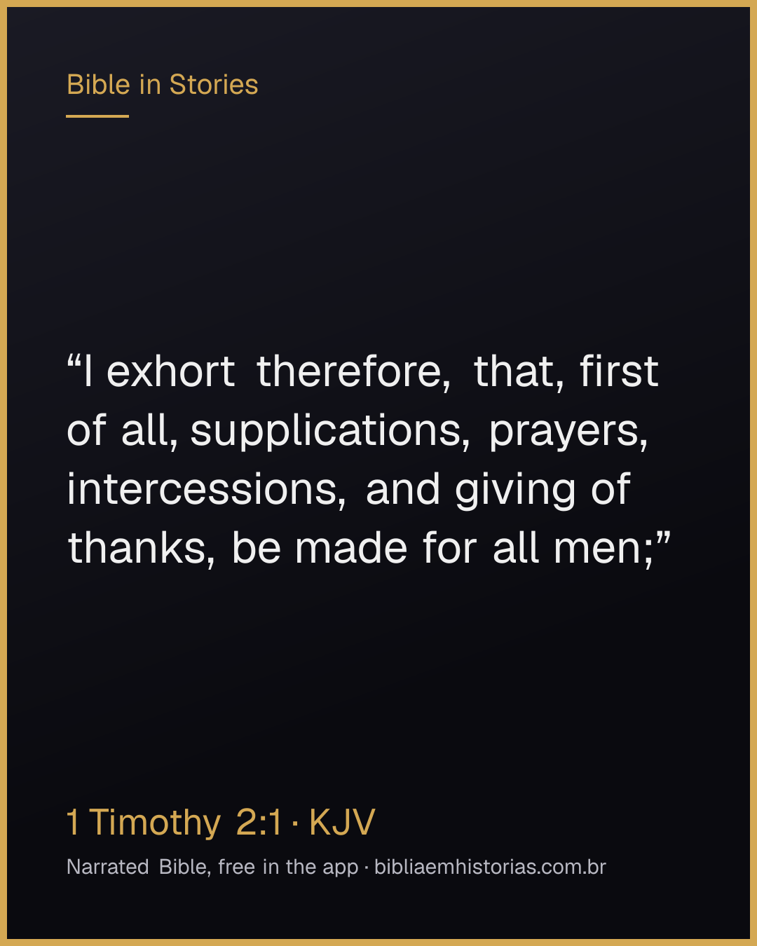 Verse image for 1 Timothy 2:1 to share
