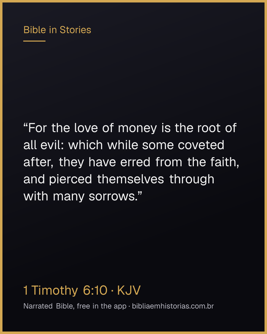 Verse image for 1 Timothy 6:10 to share