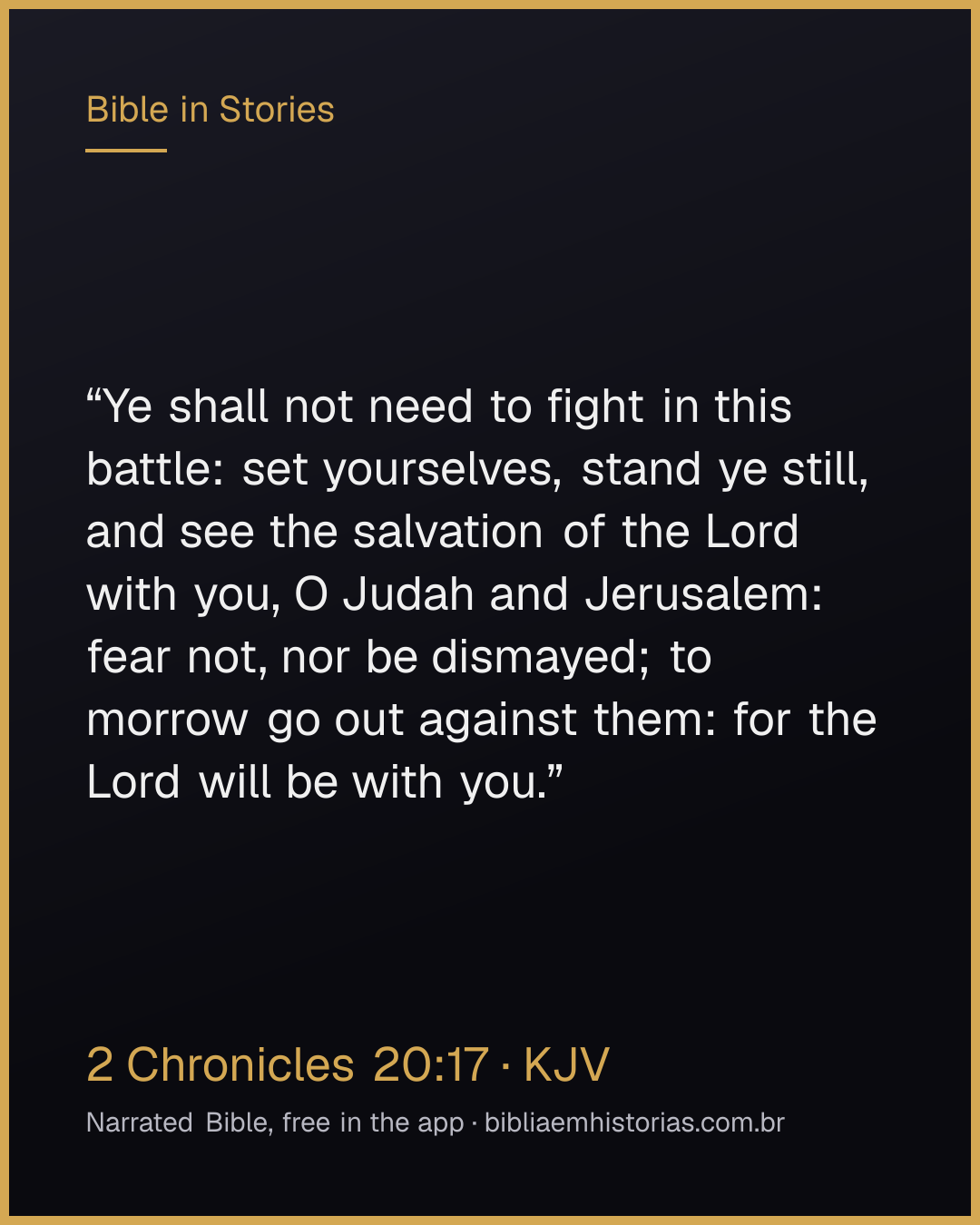 Verse image for 2 Chronicles 20:17 to share