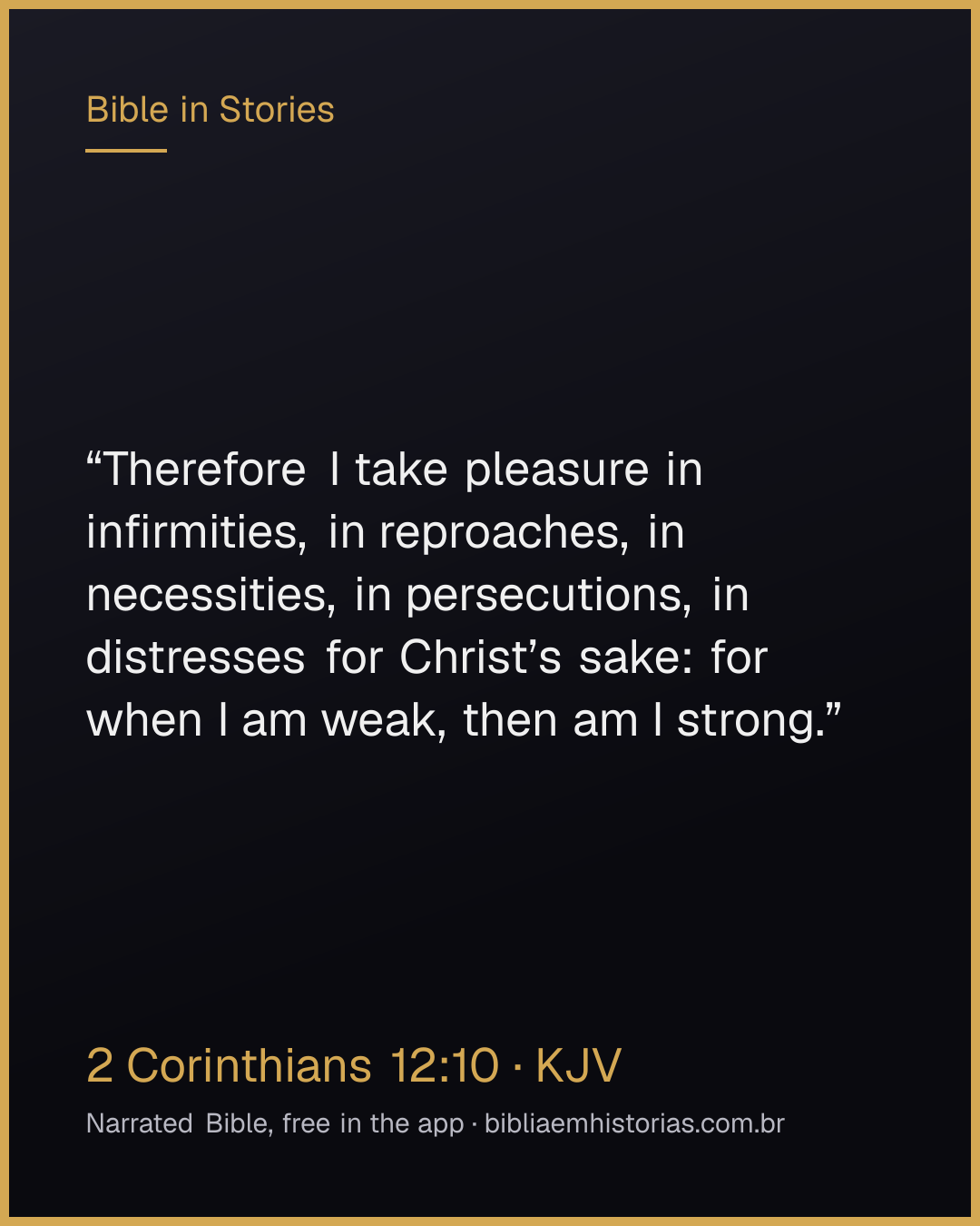 Verse image for 2 Corinthians 12:10 to share