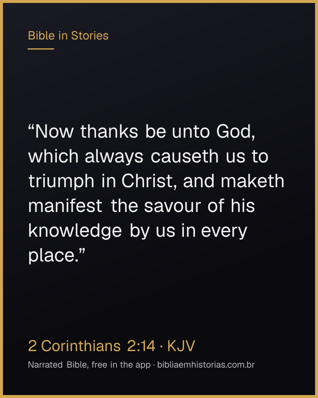 Verse image for 2 Corinthians 2:14 to share