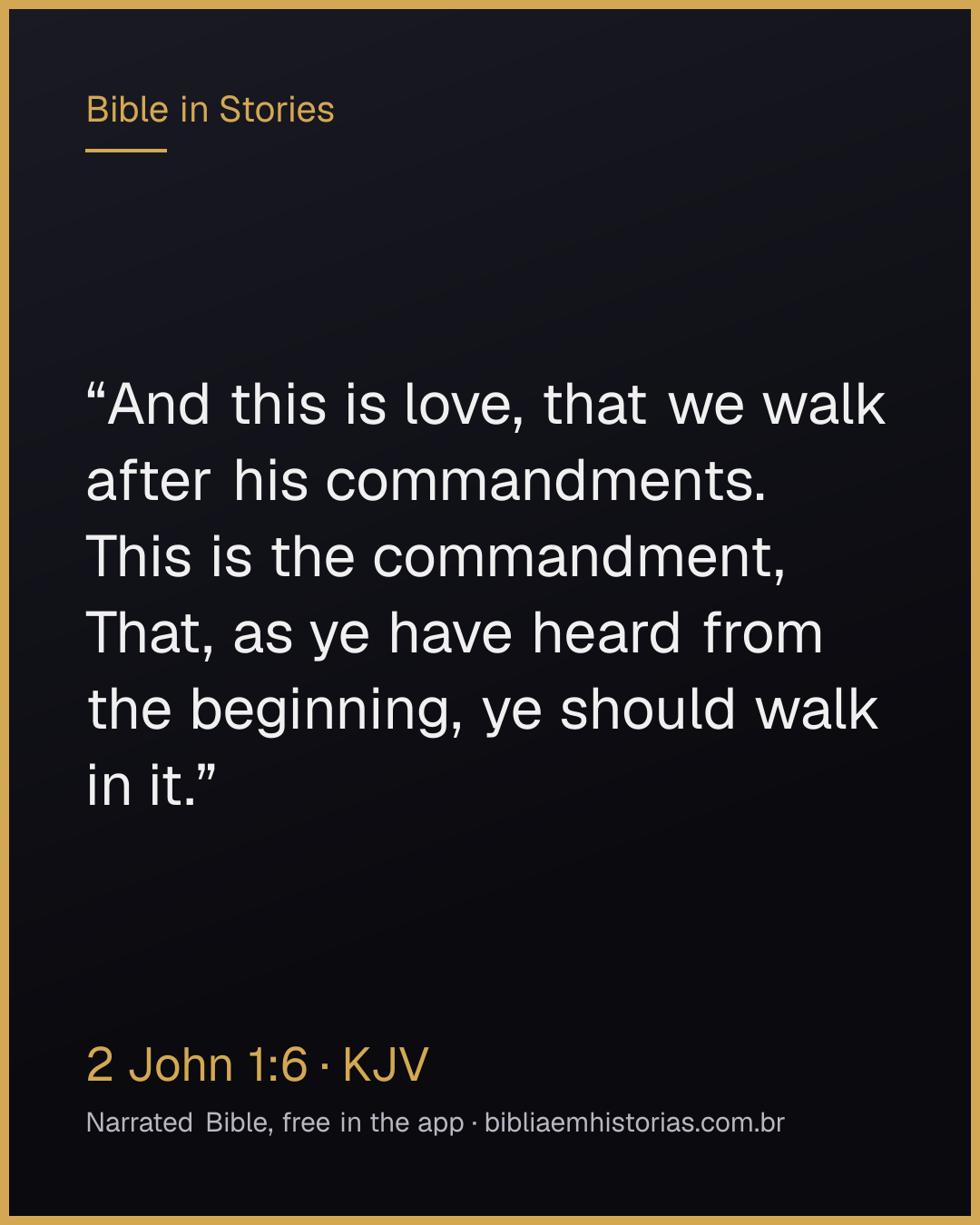 Verse image for 2 John 1:6 to share