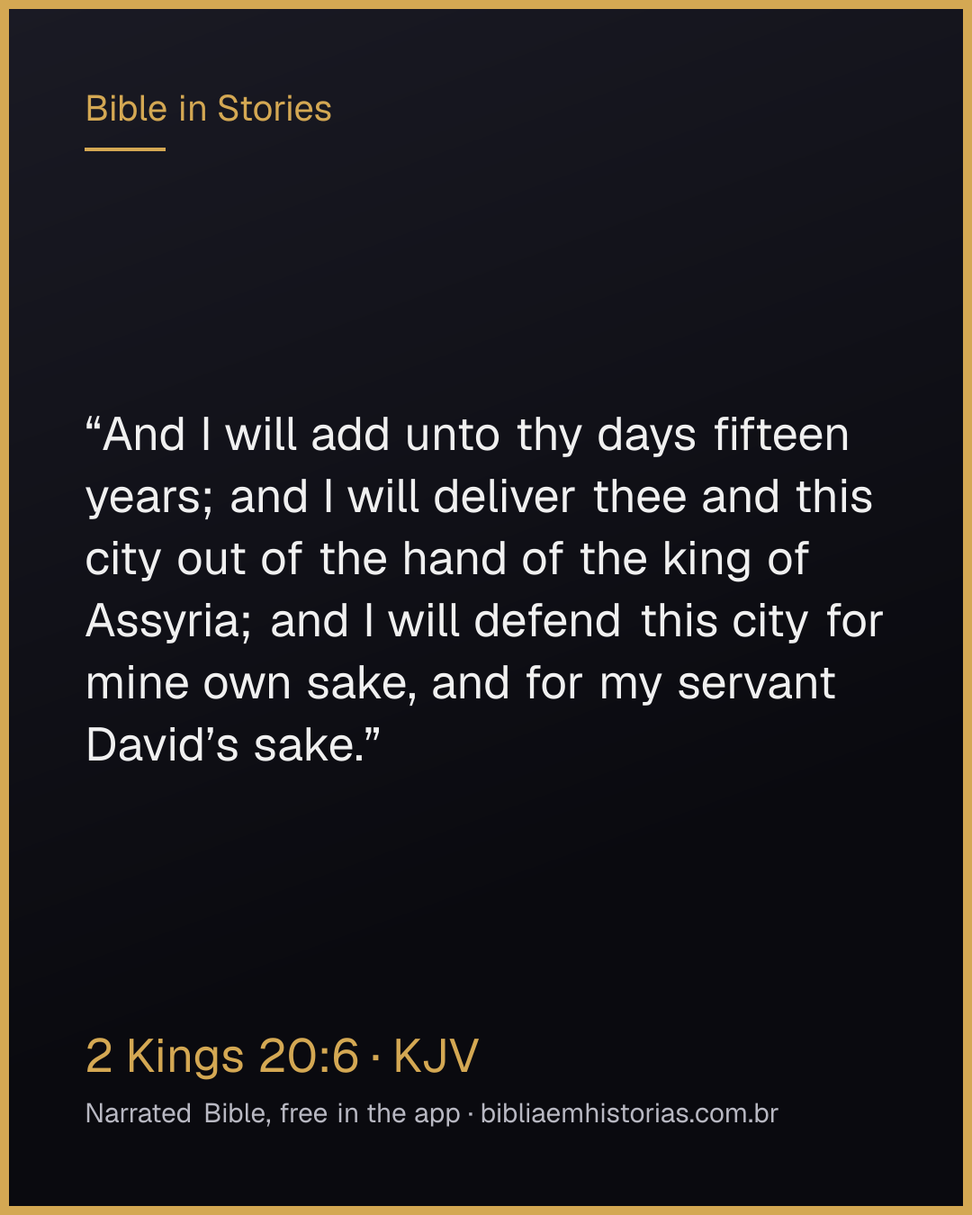 Verse image for 2 Kings 20:6 to share