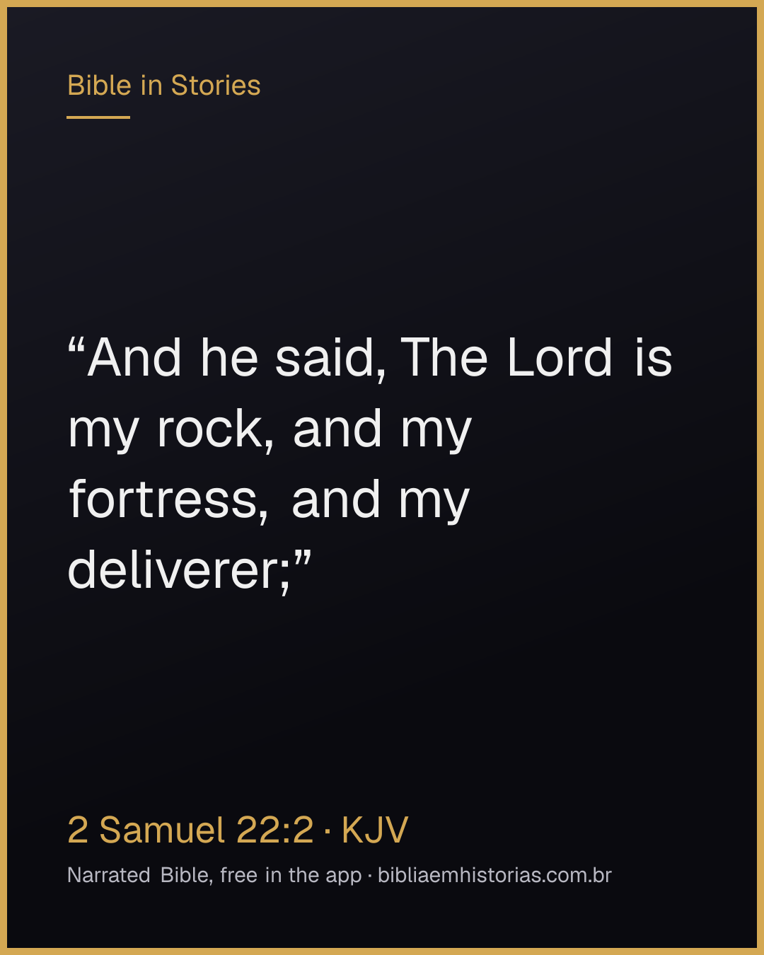 Verse image for 2 Samuel 22:2 to share