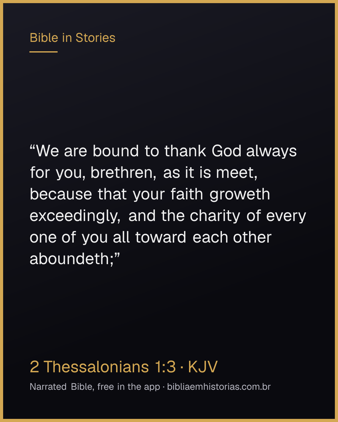 Verse image for 2 Thessalonians 1:3 to share
