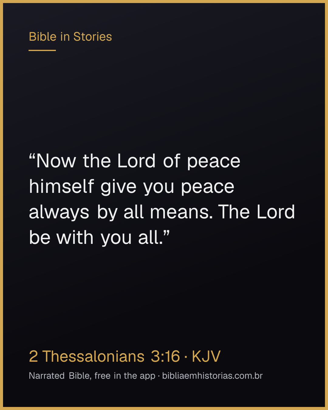 Verse image for 2 Thessalonians 3:16 to share