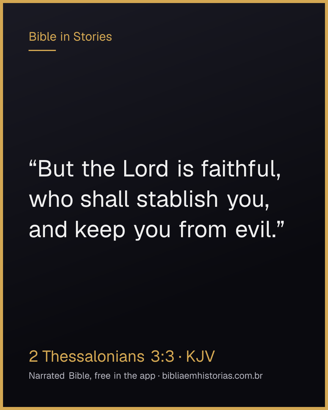 Verse image for 2 Thessalonians 3:3 to share