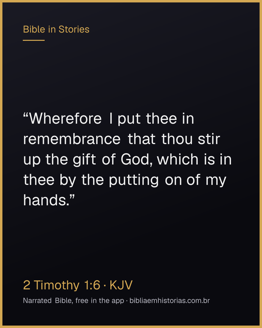 Verse image for 2 Timothy 1:6 to share