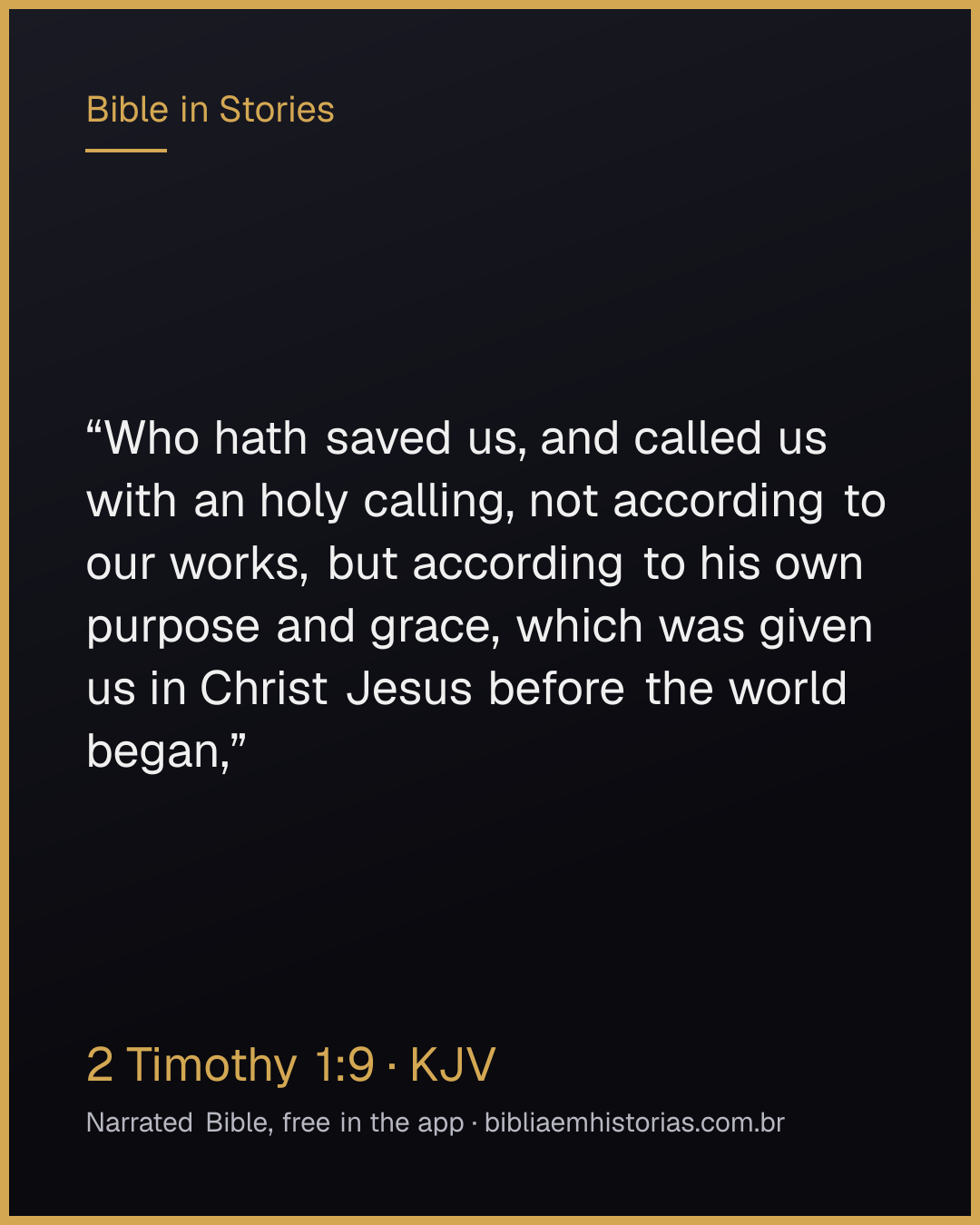 Verse image for 2 Timothy 1:9 to share