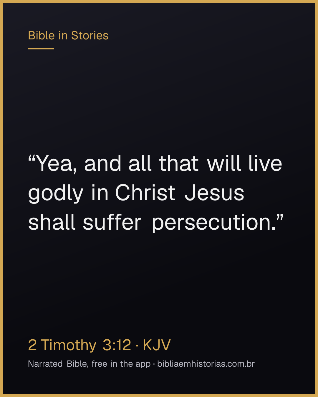 Verse image for 2 Timothy 3:12 to share