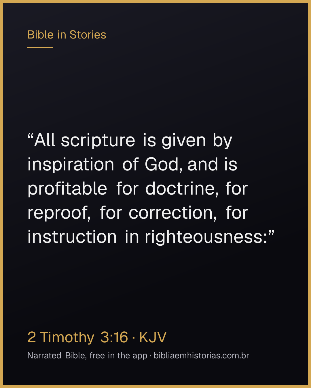 Verse image for 2 Timothy 3:16 to share