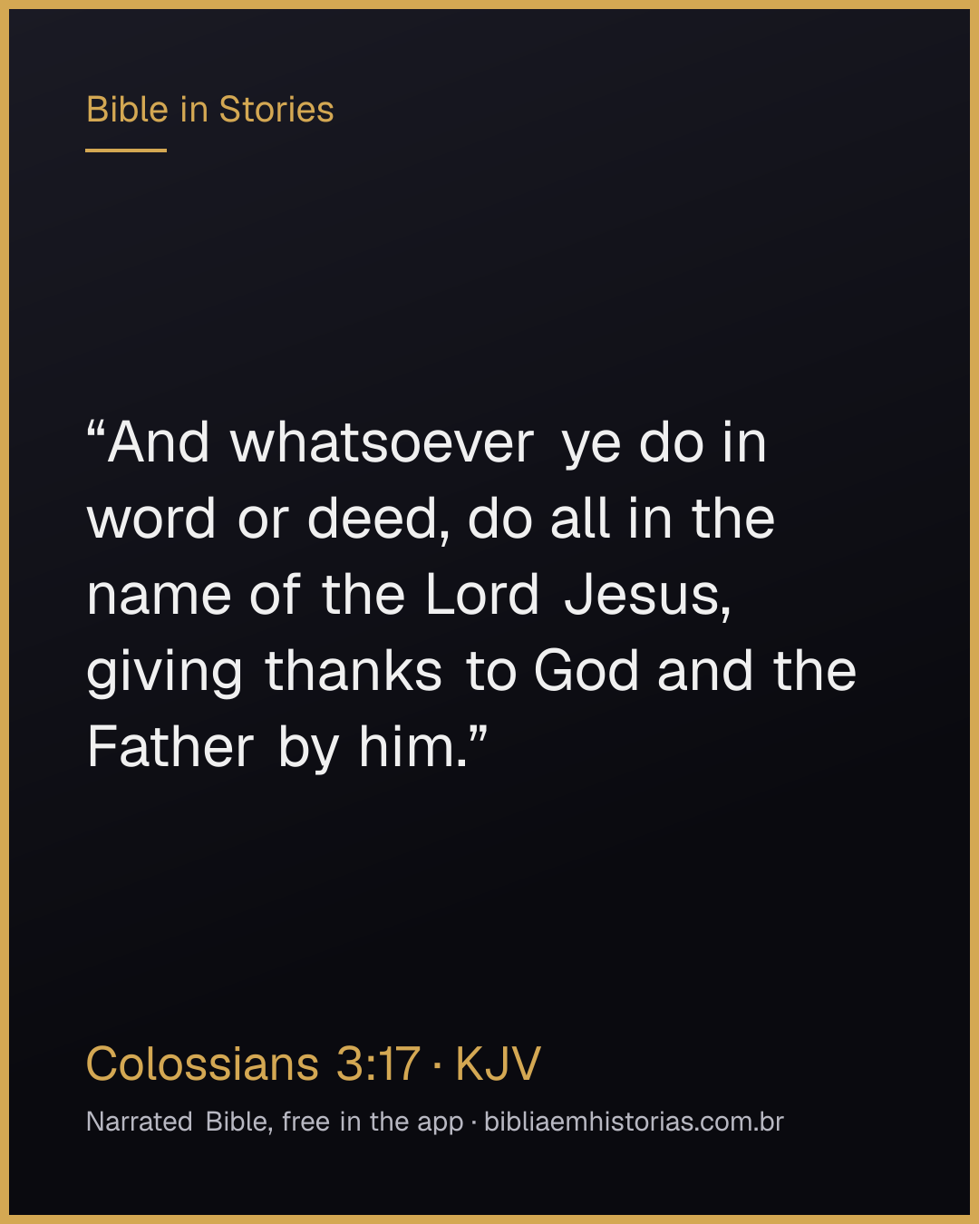 Verse image for Colossians 3:17 to share