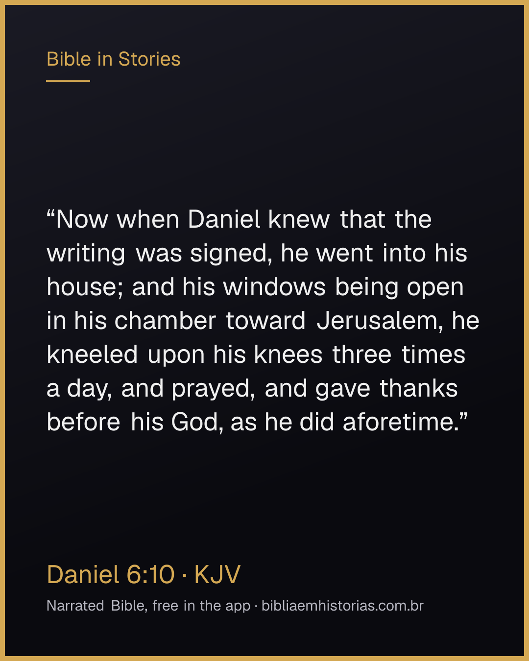 Verse image for Daniel 6:10 to share
