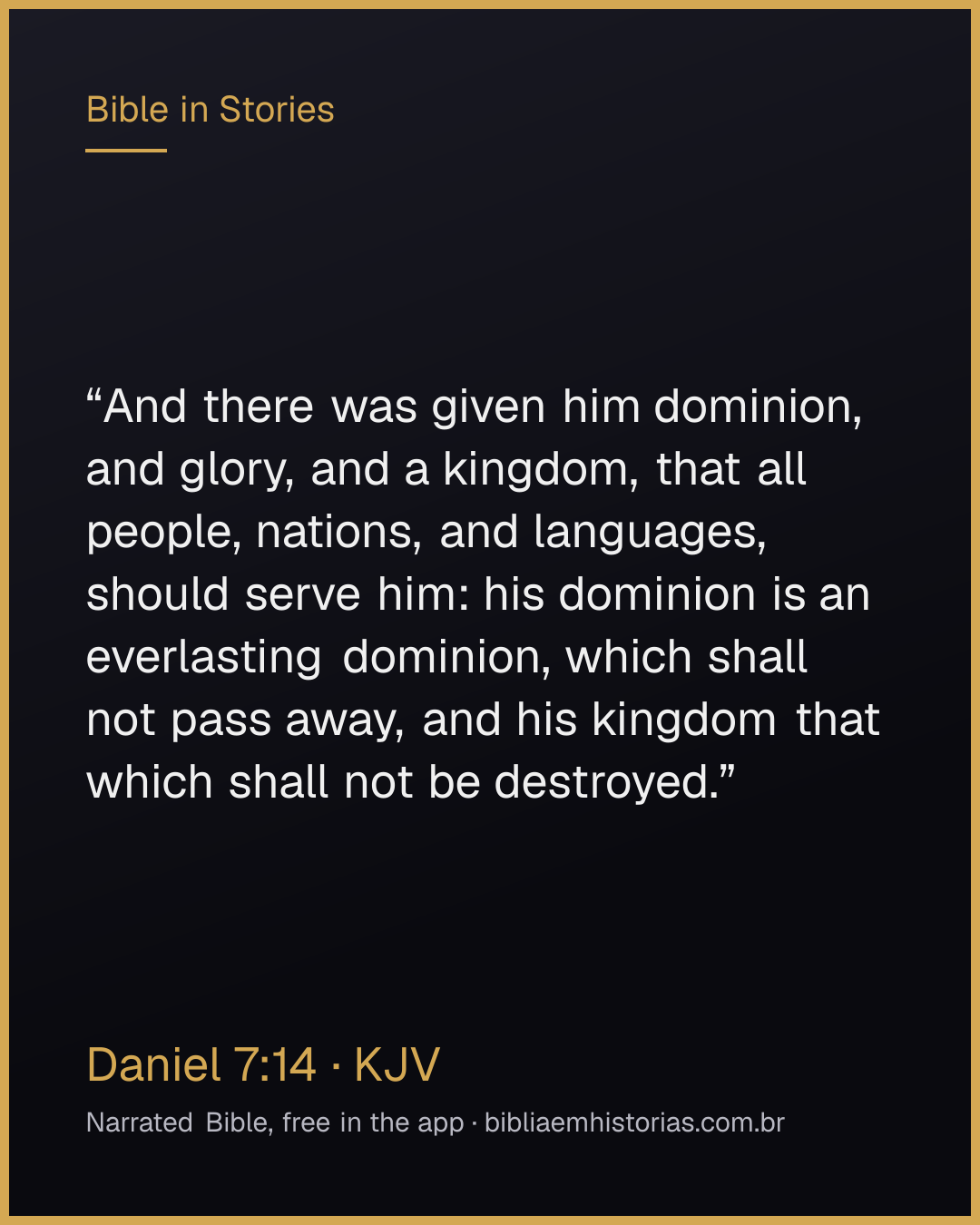 Verse image for Daniel 7:14 to share