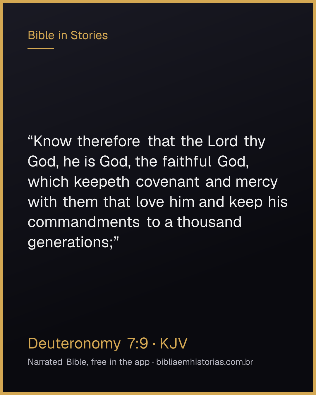 Verse image for Deuteronomy 7:9 to share