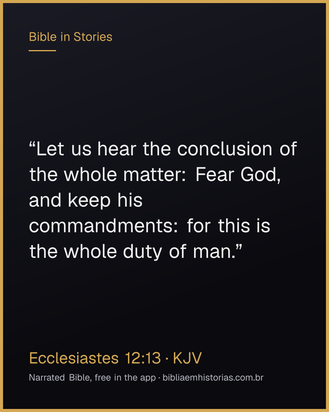 Verse image for Ecclesiastes 12:13 to share