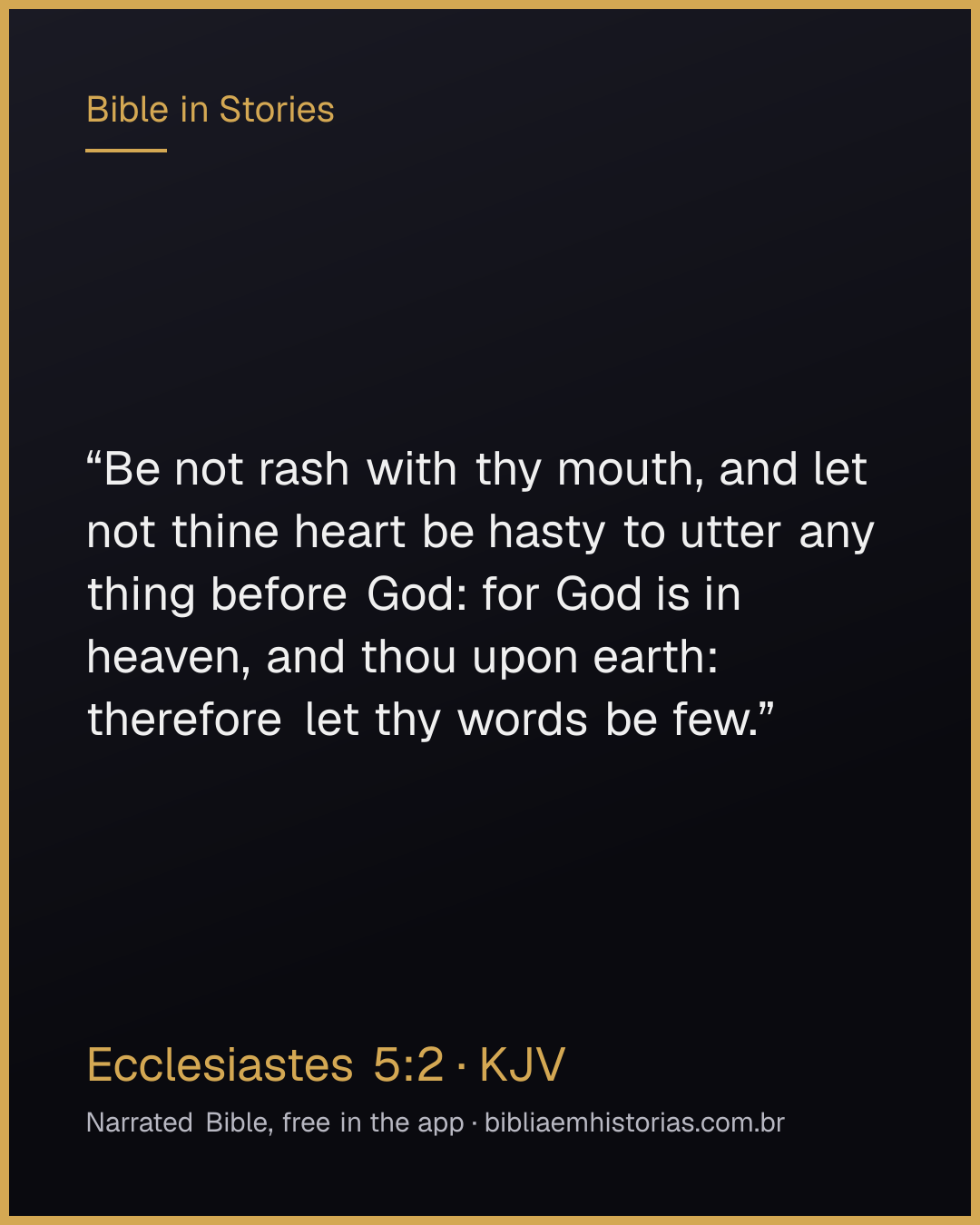 Verse image for Ecclesiastes 5:2 to share