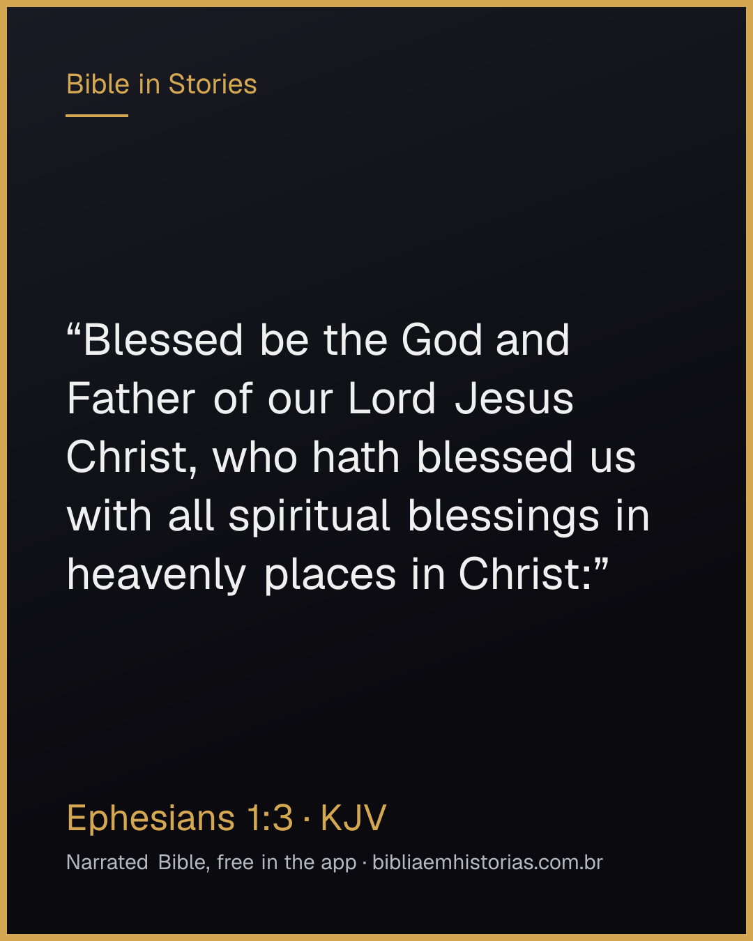 Verse image for Ephesians 1:3 to share