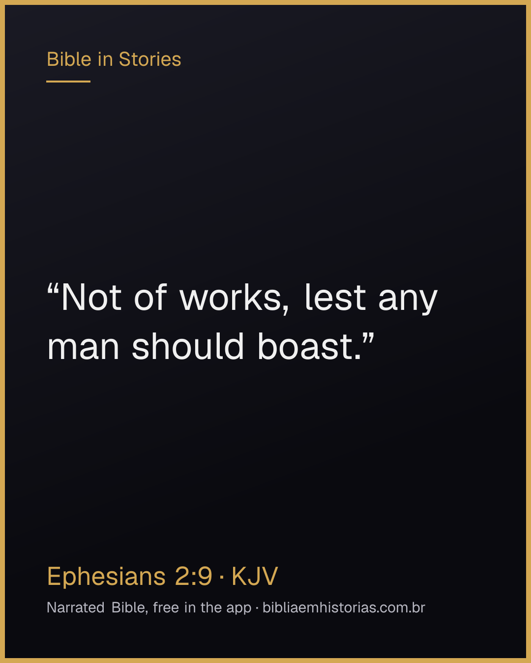 Verse image for Ephesians 2:9 to share
