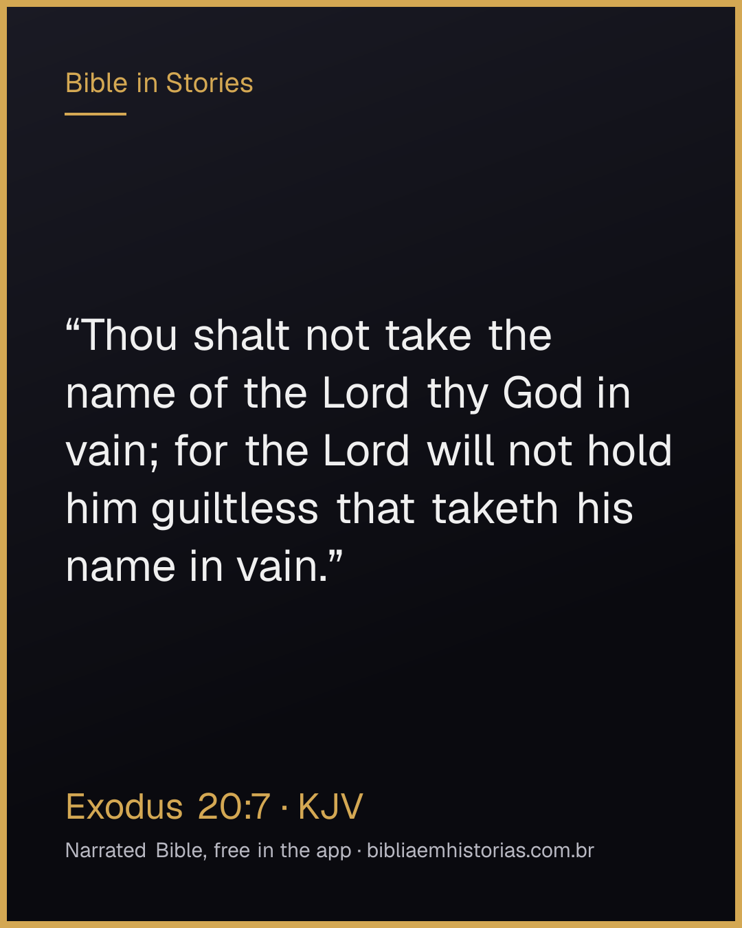 Verse image for Exodus 20:7 to share