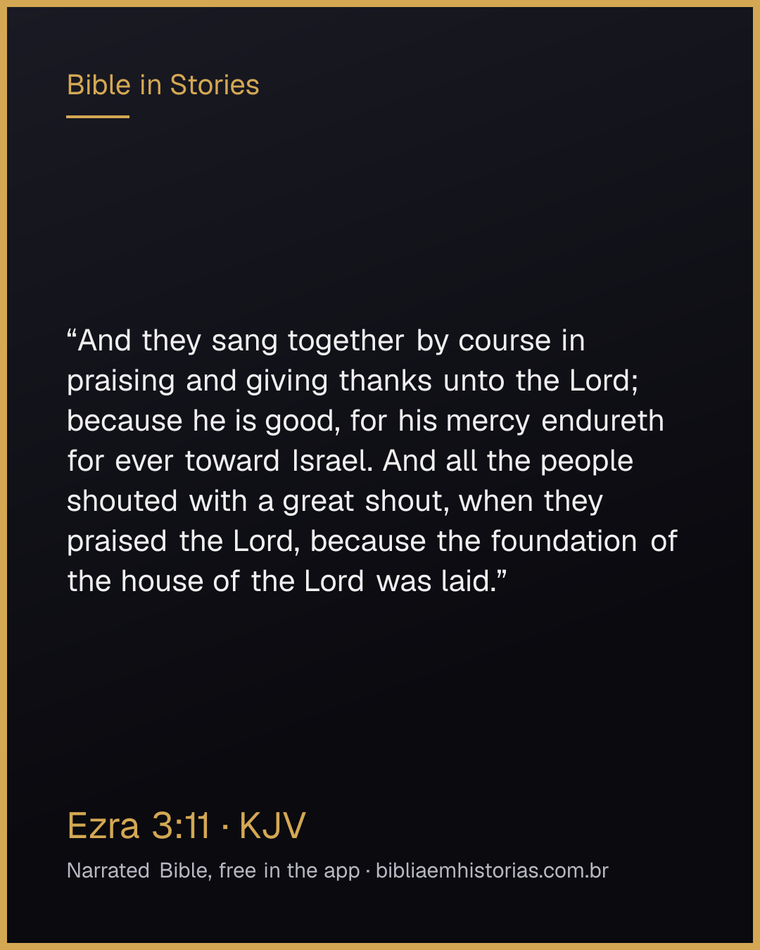 Verse image for Ezra 3:11 to share