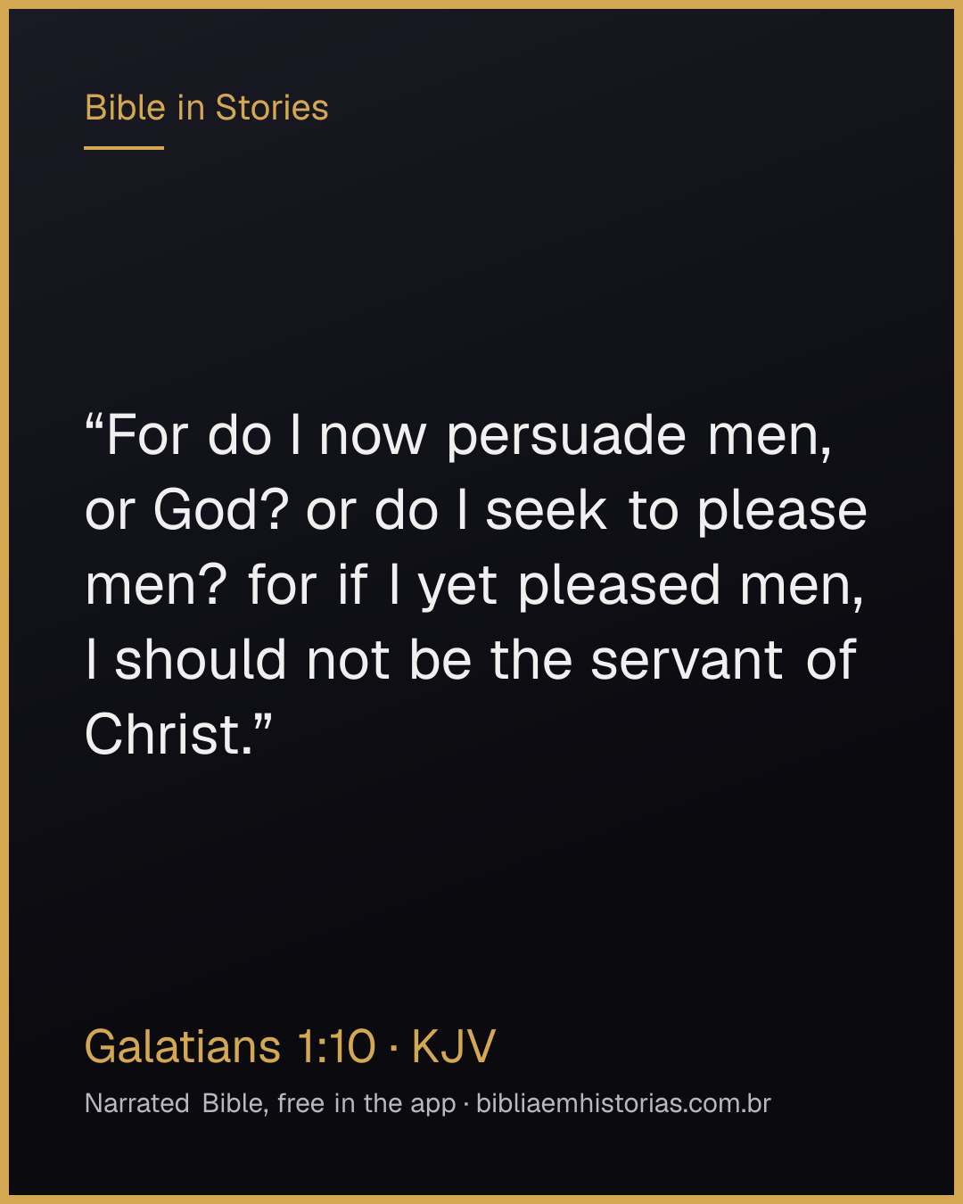 Verse image for Galatians 1:10 to share