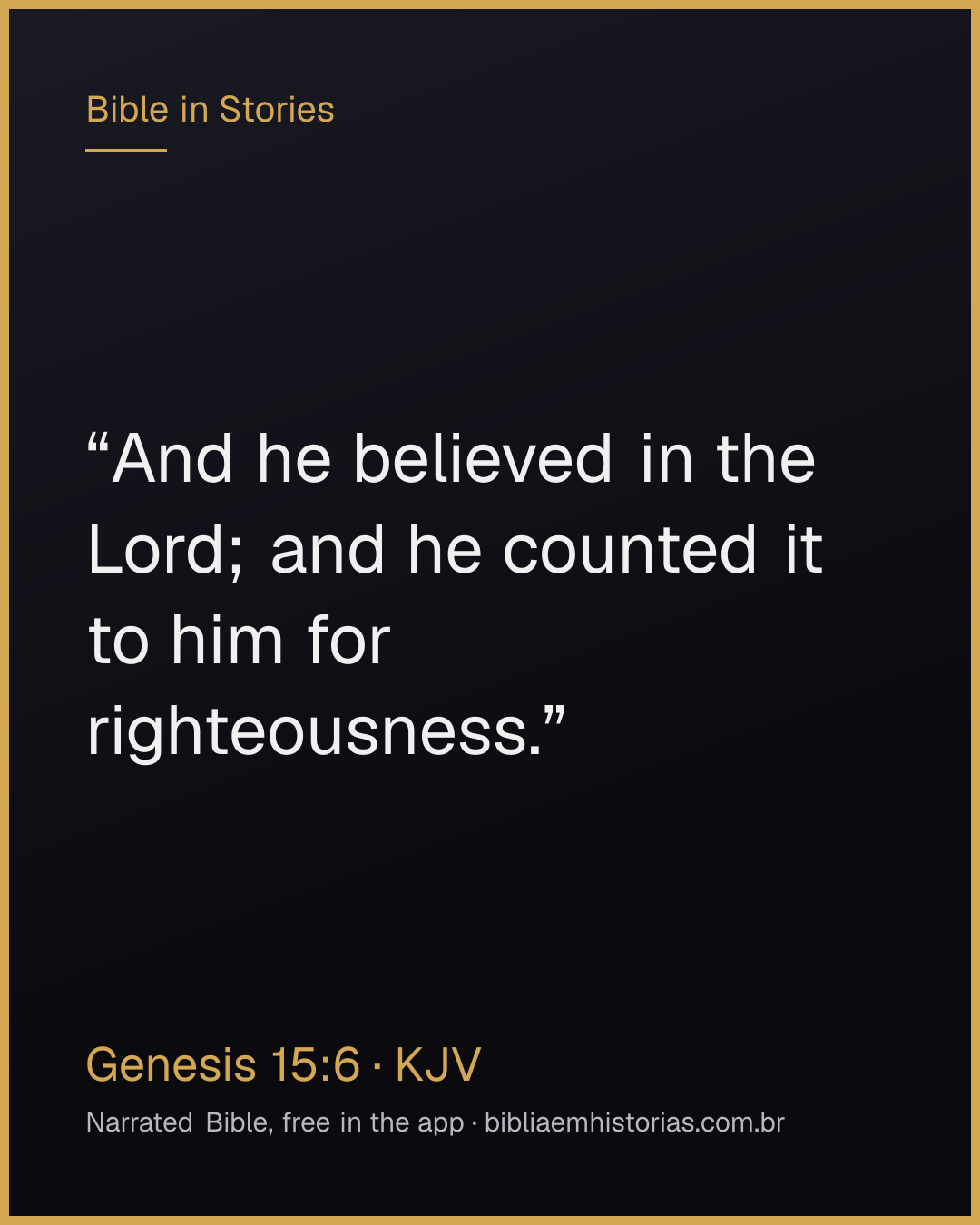 Verse image for Genesis 15:6 to share