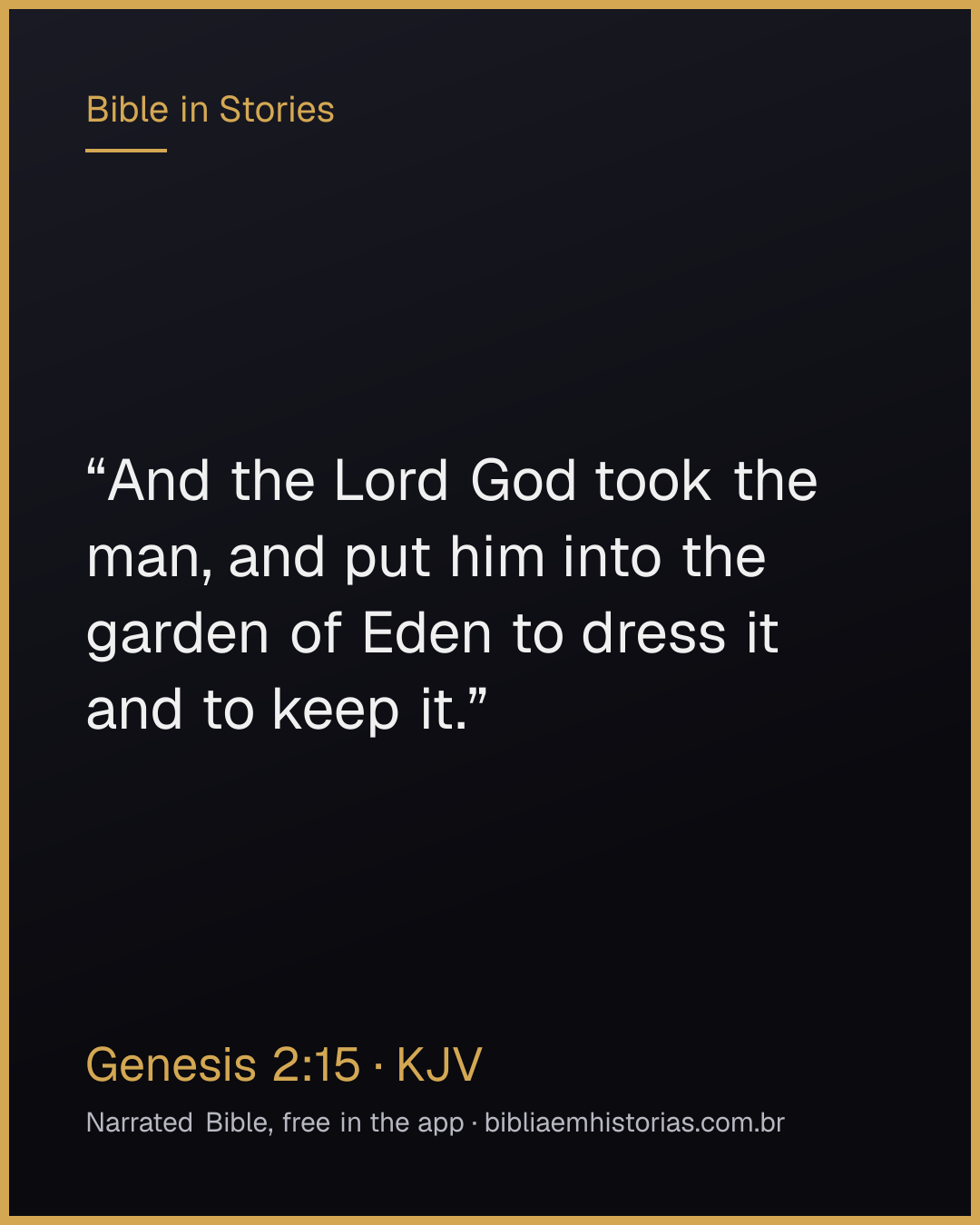 Verse image for Genesis 2:15 to share