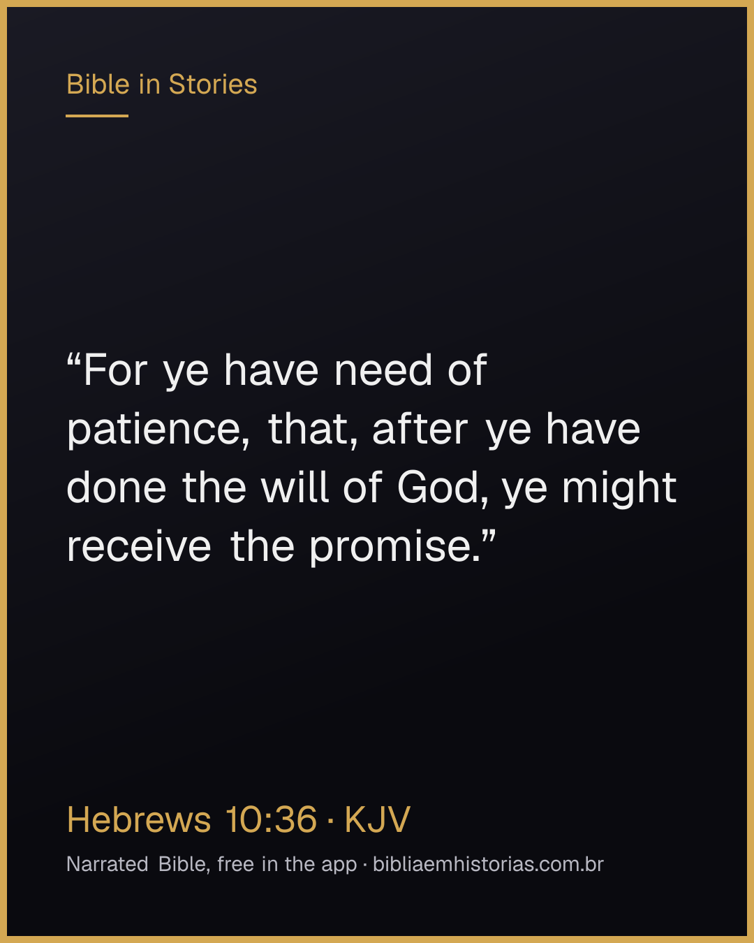Verse image for Hebrews 10:36 to share