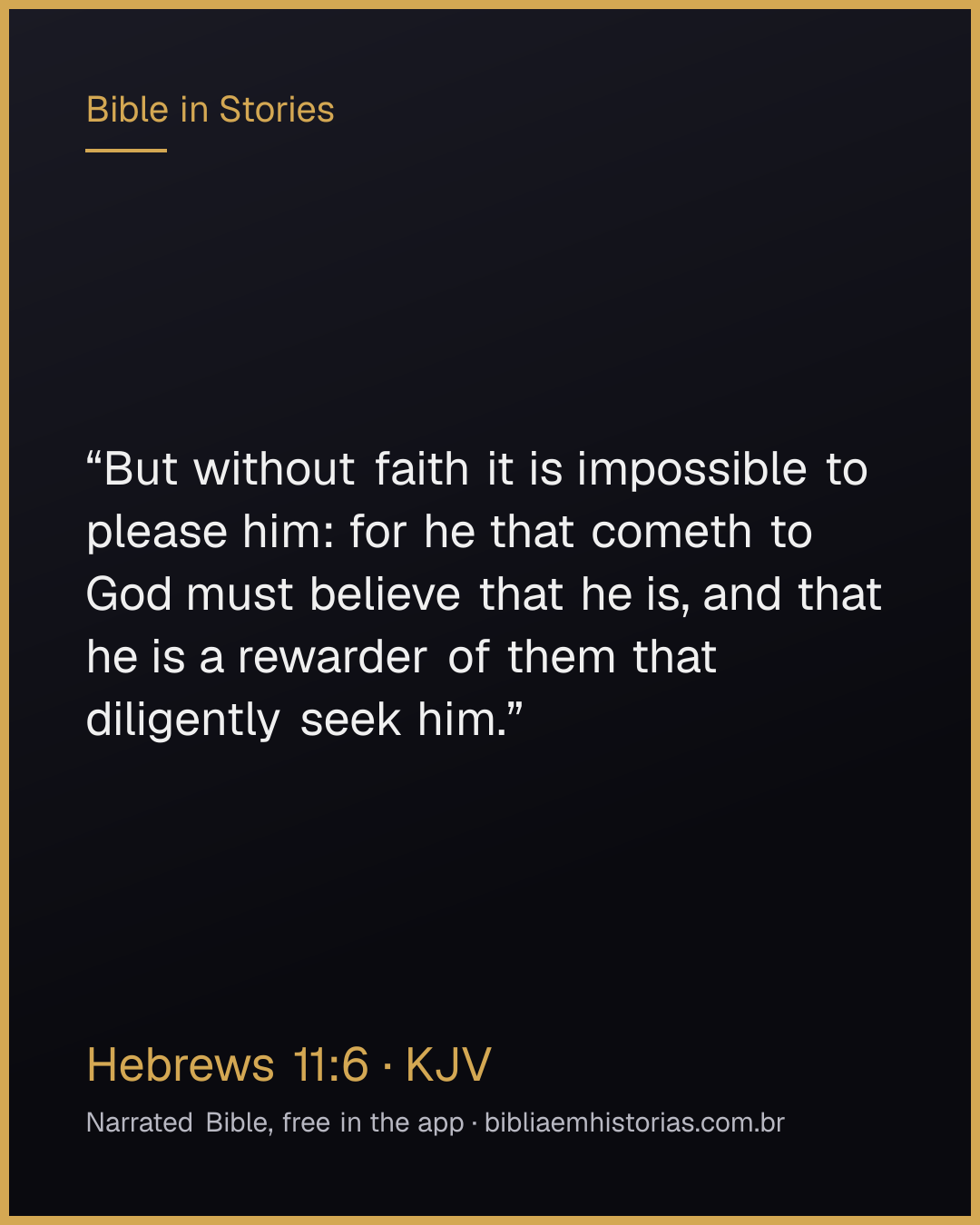 Verse image for Hebrews 11:6 to share