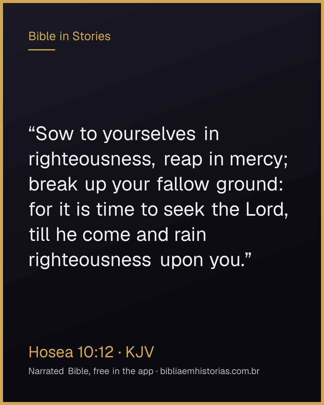 Verse image for Hosea 10:12 to share