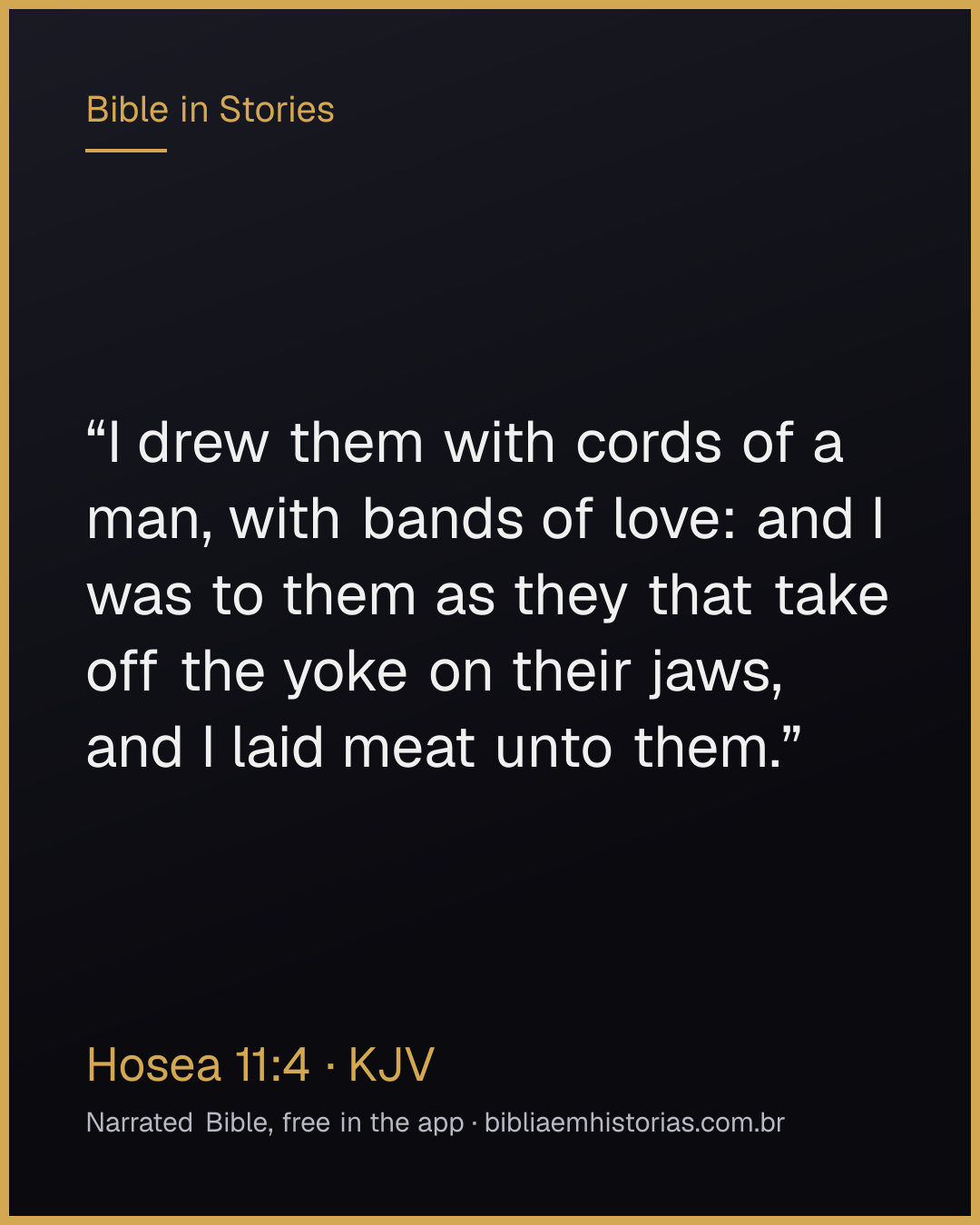 Verse image for Hosea 11:4 to share