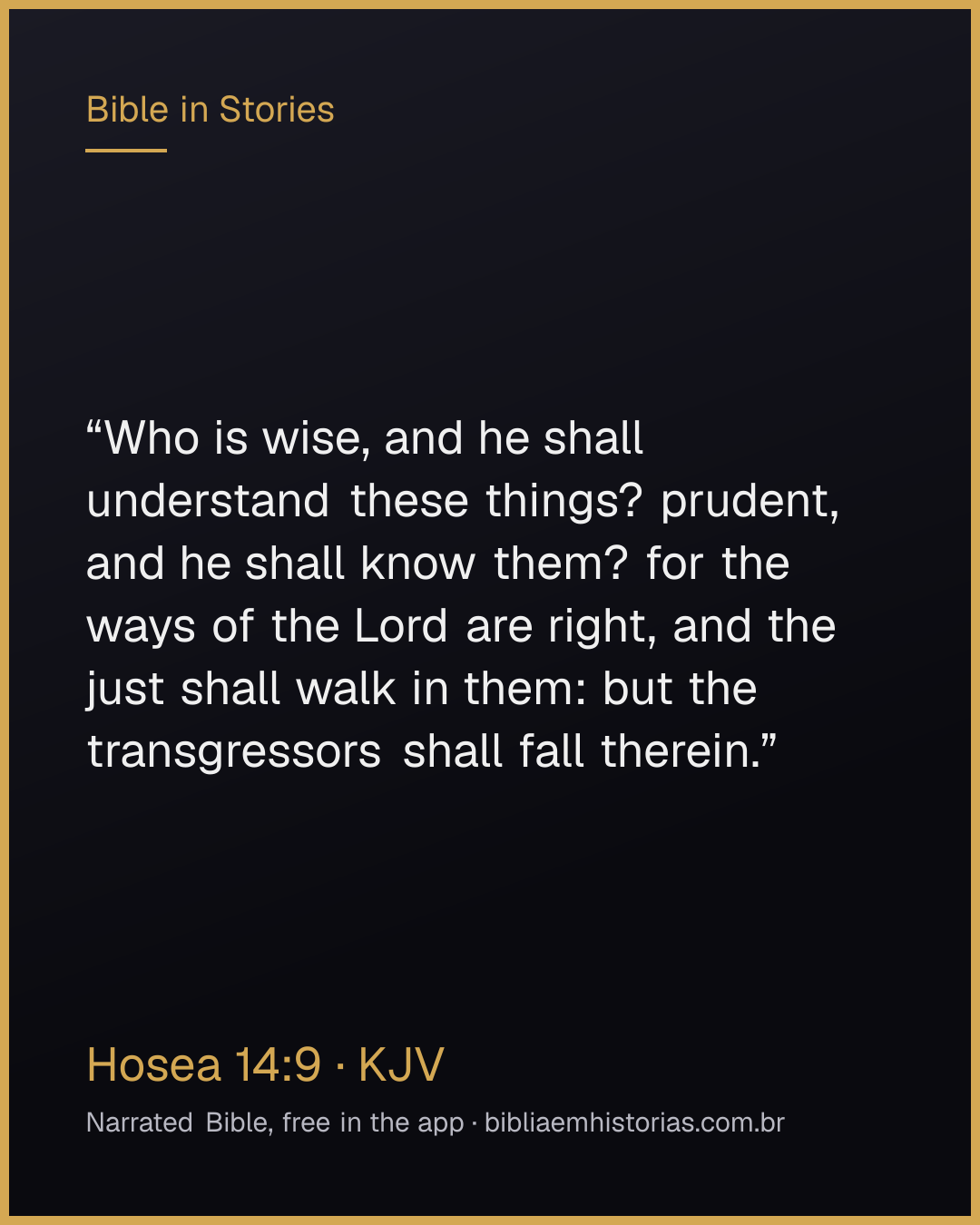 Verse image for Hosea 14:9 to share
