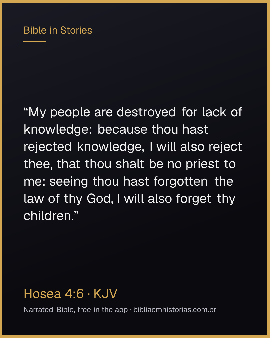 Verse image for Hosea 4:6 to share