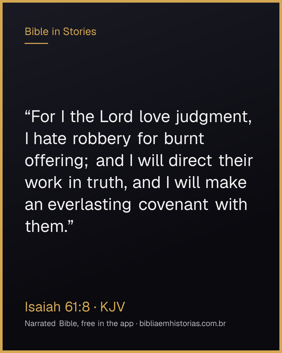 Verse image for Isaiah 61:8 to share