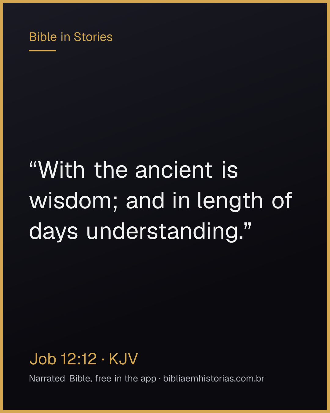 Verse image for Job 12:12 to share
