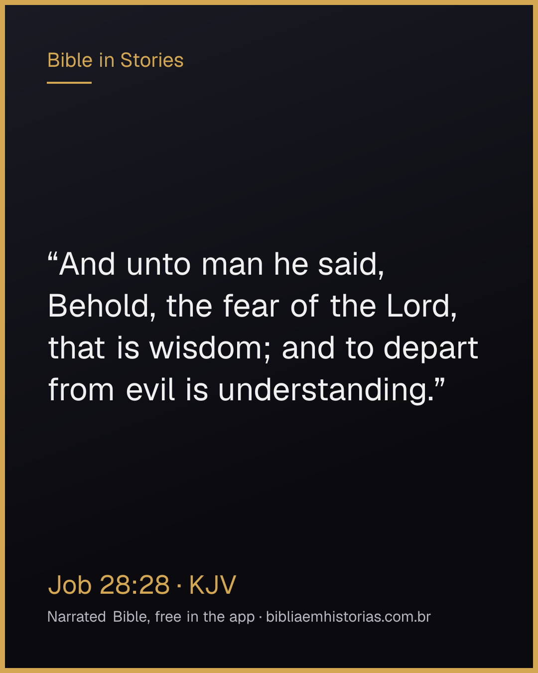 Verse image for Job 28:28 to share