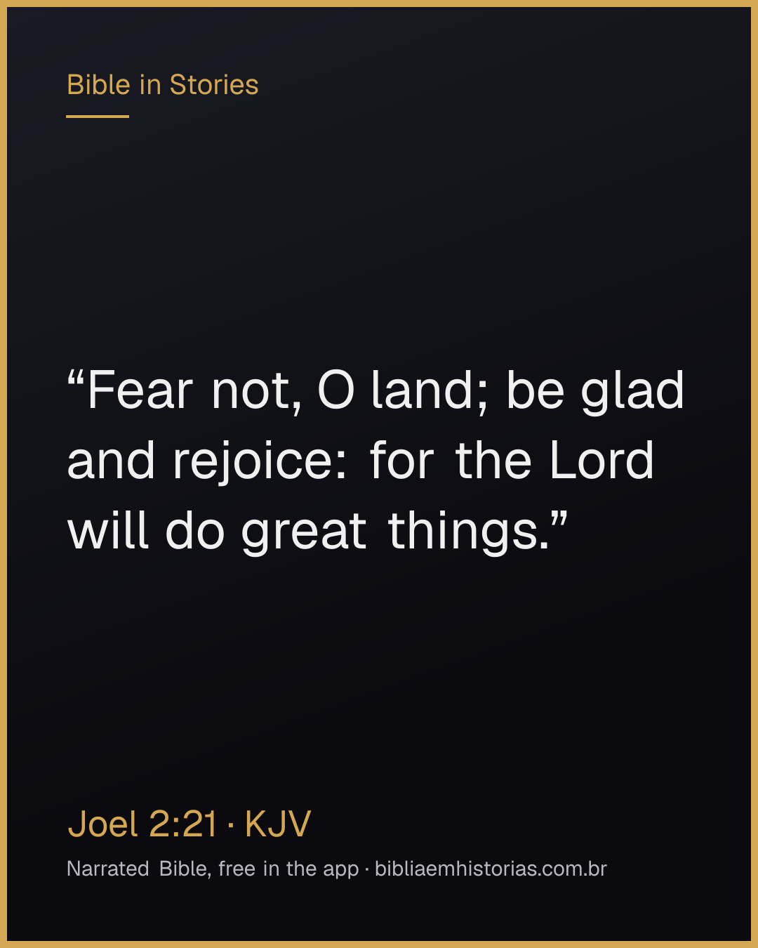 Verse image for Joel 2:21 to share